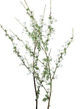 Artificial White Blossom Branch Stems Faux Spiraea Flower Filler Wedding Decor